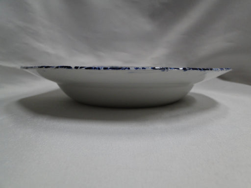 Staffordshire Calico Blue, Floral, Crownford: Rim Soup Bowl, 7 1/2", As Is
