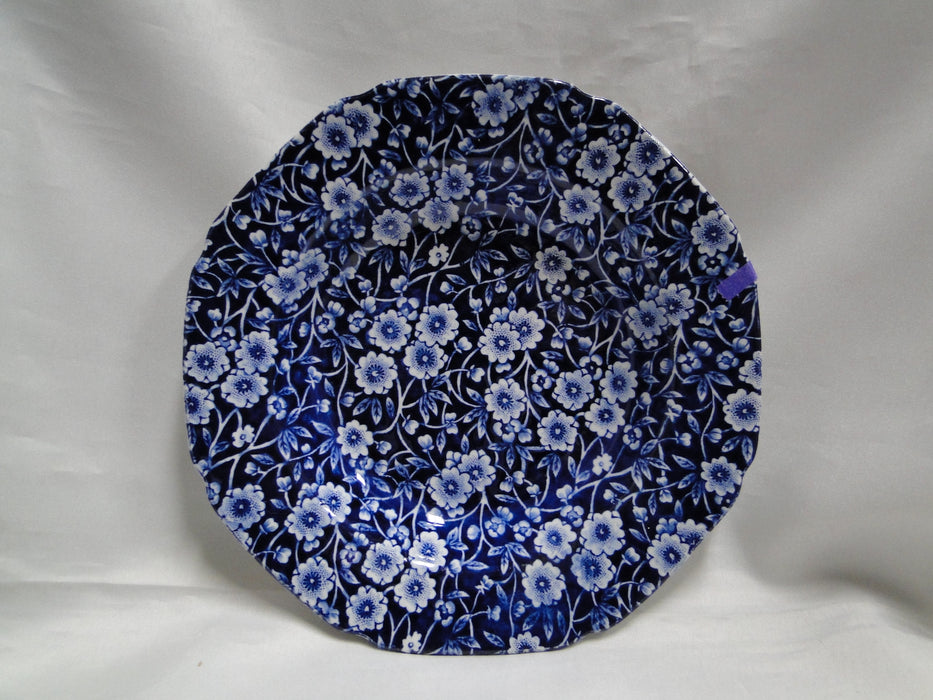 Staffordshire Calico Blue, Floral, Crownford: Rim Soup Bowl, 7 1/2", As Is