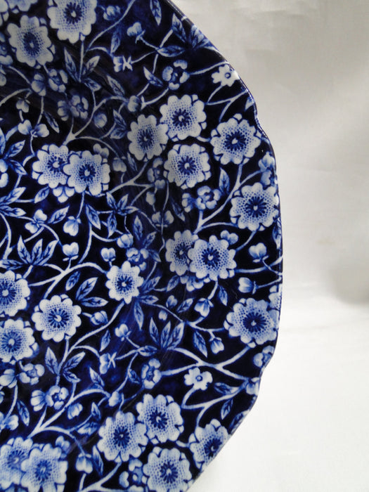 Staffordshire Calico Blue, Floral, Crownford: Rim Soup Bowl, 7 1/2", As Is
