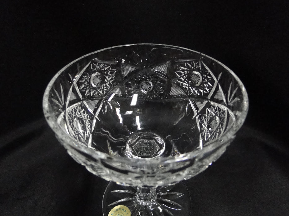 Bohemian Czech Queen Lace, Cut Stars: Champagne / Sherbet (s), 4 1/2" Tall