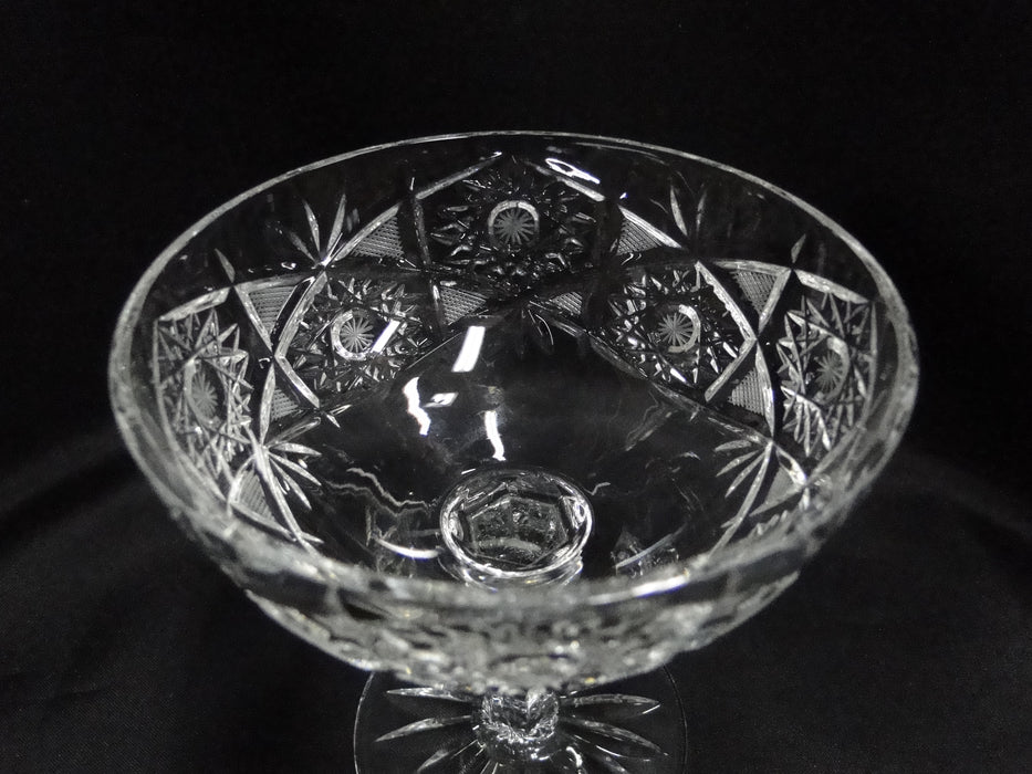 Bohemian Czech Queen Lace, Cut Stars: Champagne / Sherbet (s), 4 1/2" Tall