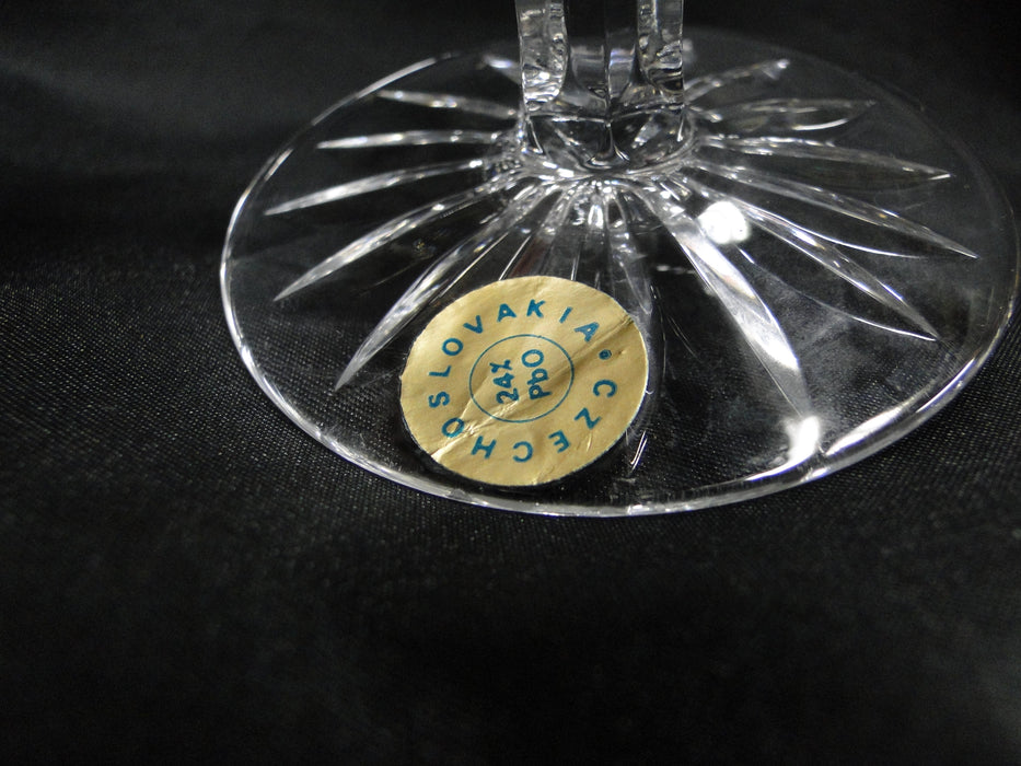 Bohemian Czech Queen Lace, Cut Stars: Champagne / Sherbet (s), 4 1/2" Tall