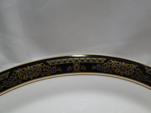 Royal Doulton Albany H5041, Black Rim: Oval Serving Platter, 13 3/8"