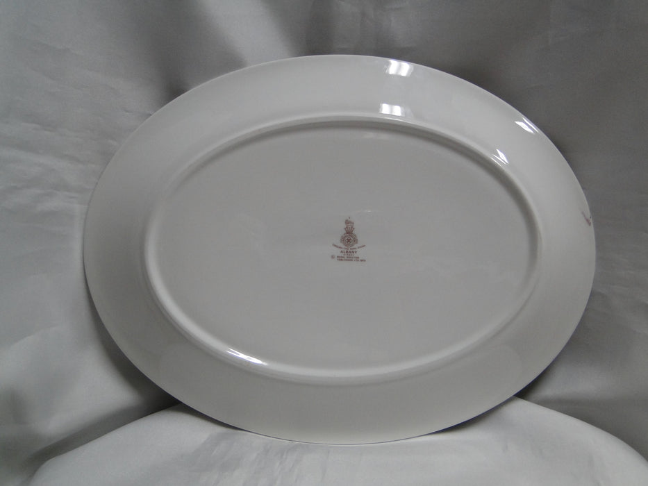 Royal Doulton Albany H5041, Black Rim: Oval Serving Platter, 13 3/8"