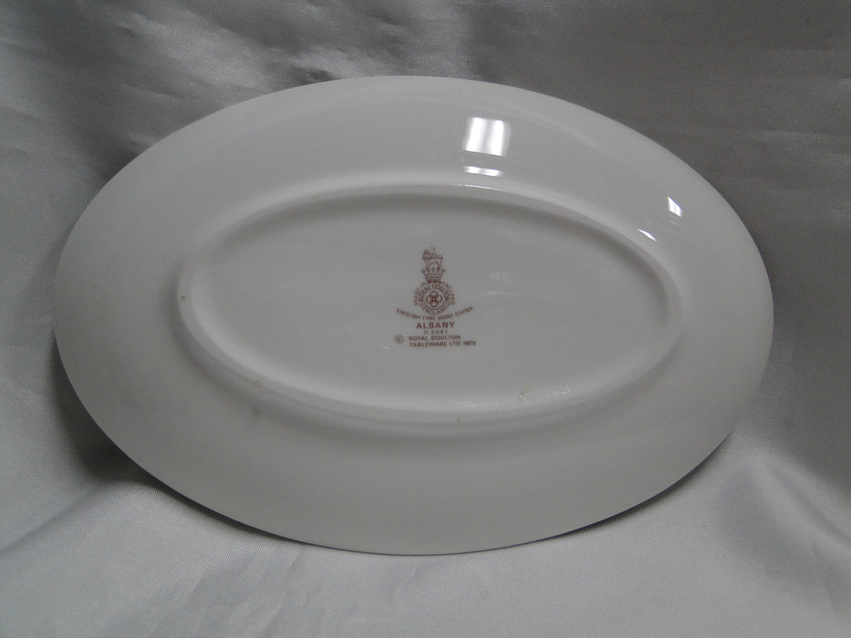 Royal Doulton Albany H5041, Black Rim: Gravy Boat & Separate Underplate