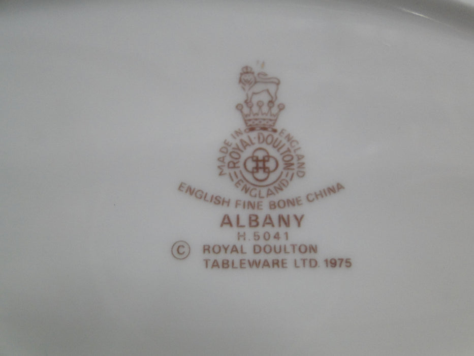 Royal Doulton Albany H5041, Black Rim: Gravy Boat & Separate Underplate