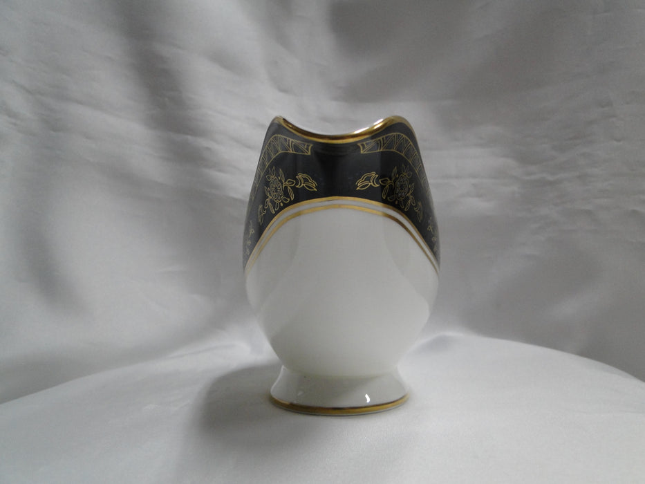 Royal Doulton Albany H5041, Black Rim: Gravy Boat & Separate Underplate