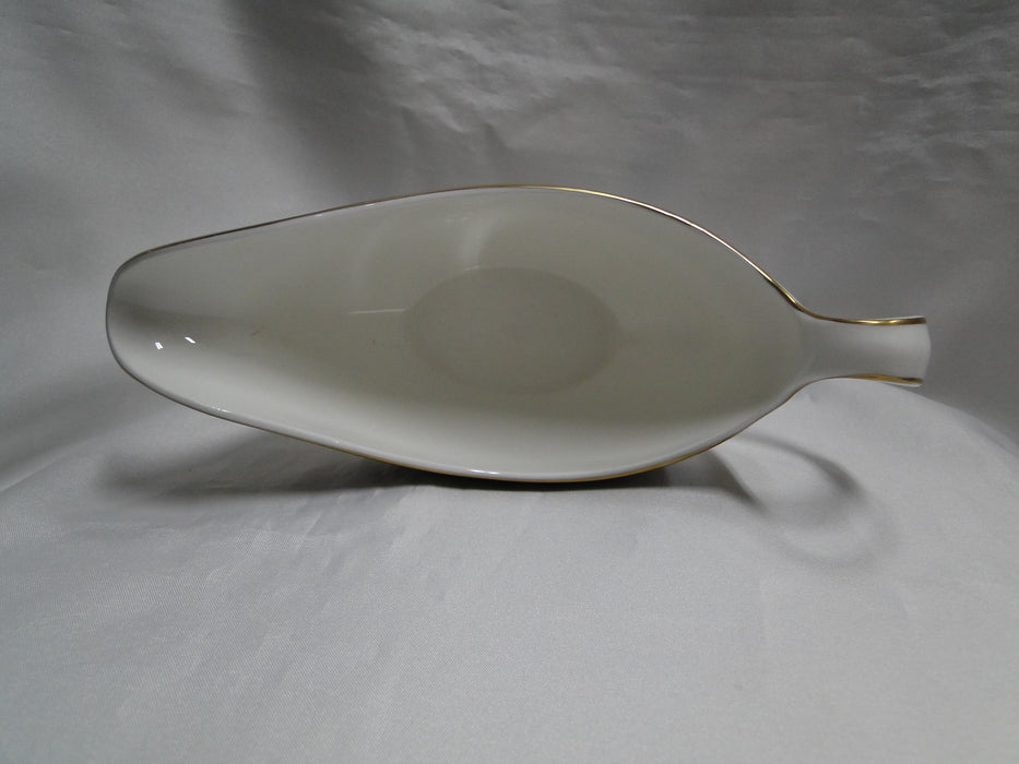 Royal Doulton Albany H5041, Black Rim: Gravy Boat & Separate Underplate