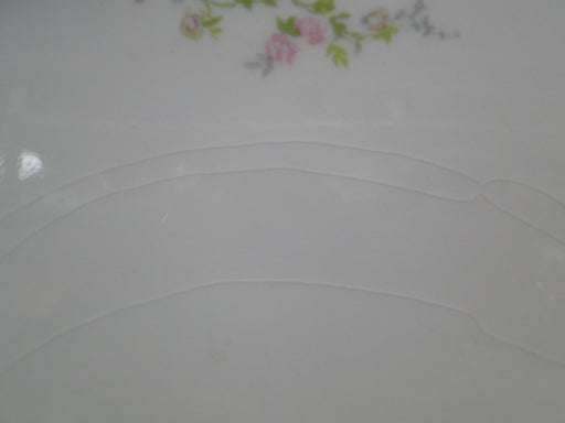 Pope Gosser New Princess 3034, Pink Rose Rim & Center: Serving Platter, 13 3/8"