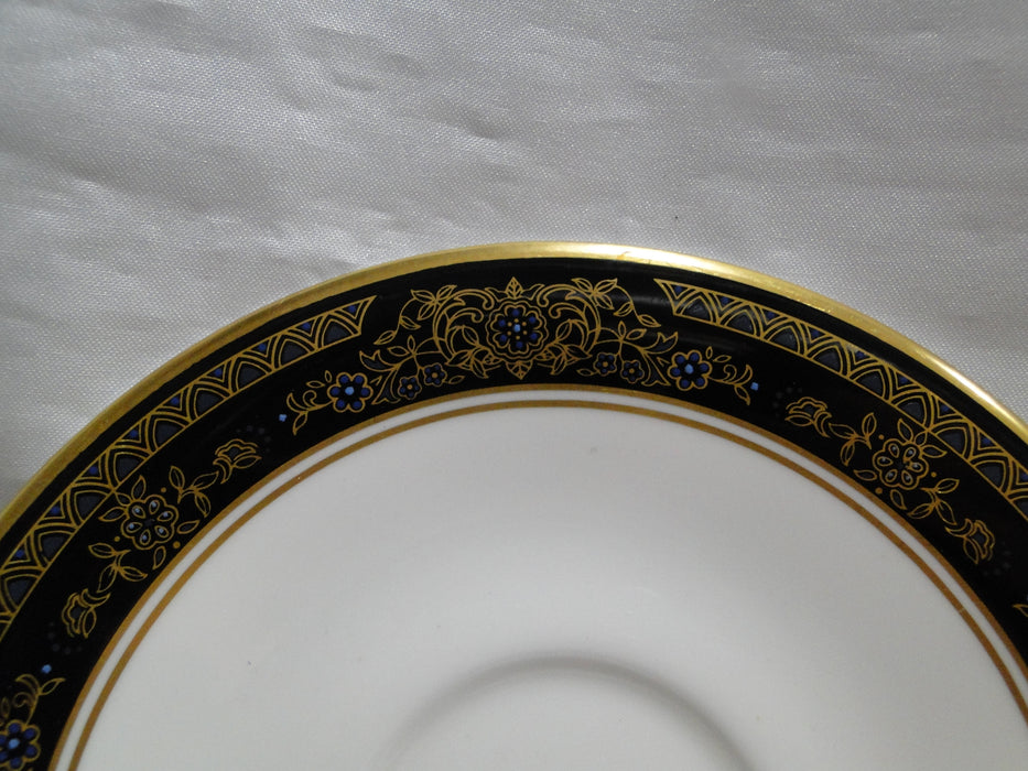 Royal Doulton Albany H5041, Black Rim: Cup & Saucer Set (s), 3" Tall