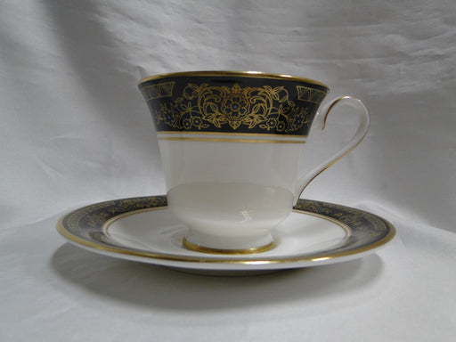 Royal Doulton Albany H5041, Black Rim: Cup & Saucer Set (s), 3" Tall