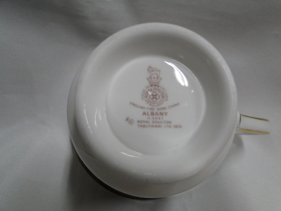Royal Doulton Albany H5041, Black Rim: Cup & Saucer Set (s), 3" Tall