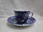 Staffordshire Calico Blue, Floral, Crownford: Cup & Saucer Set, 2 1/2"