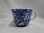 Staffordshire Calico Blue, Floral, Crownford: Cup & Saucer Set, 2 1/2"