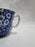 Staffordshire Calico Blue, Floral, Crownford: Cup & Saucer Set, 2 1/2", Crazing