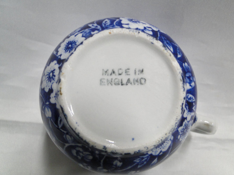 Staffordshire Calico Blue, Floral, Crownford: Cup & Saucer Set, 2 1/2"