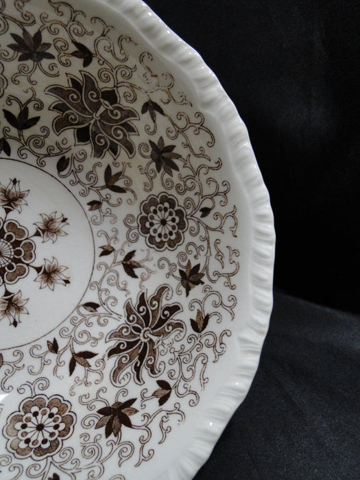 Mason's Bow Bells Brown, Flowers & Scrolls: Round Serving Bowl, 8 1/4", As Is