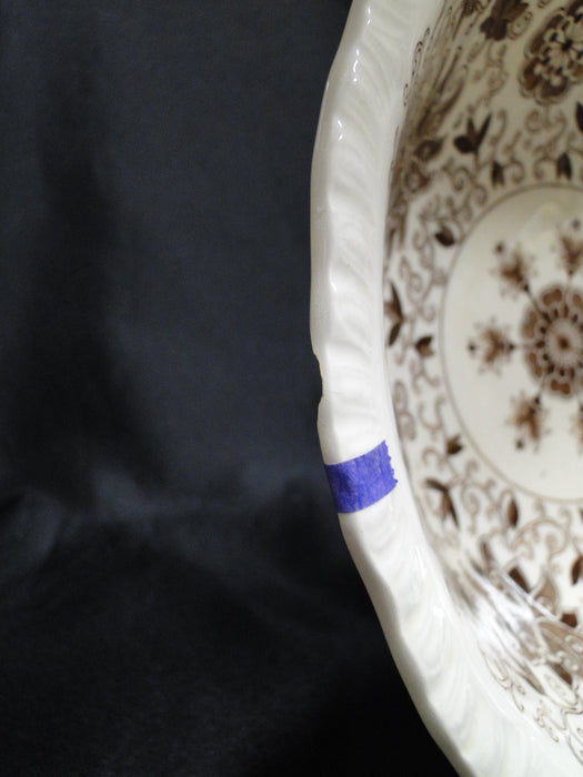 Mason's Bow Bells Brown, Flowers & Scrolls: Round Serving Bowl, 8 1/4", As Is