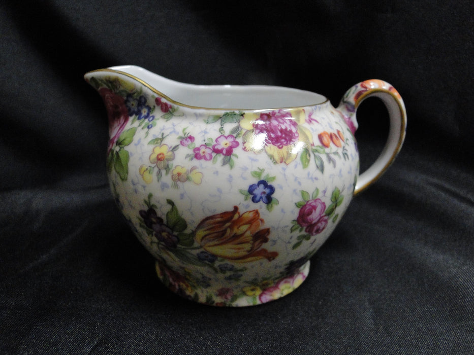 Victoria VIT89 Floral Chintz, Czechoslovakia: Creamer / Cream Pitcher, 3" Tall