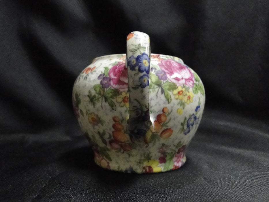 Victoria VIT89 Floral Chintz, Czechoslovakia: Creamer / Cream Pitcher, 3" Tall