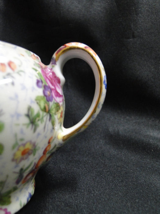 Victoria VIT89 Floral Chintz, Czechoslovakia: Creamer / Cream Pitcher, 3" Tall