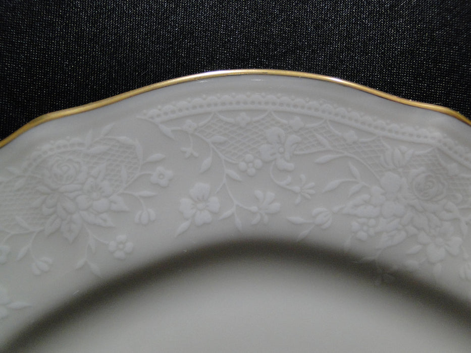 Noritake Chandon, 7306, White Floral on Ivory: Bread Plate (s), 7"