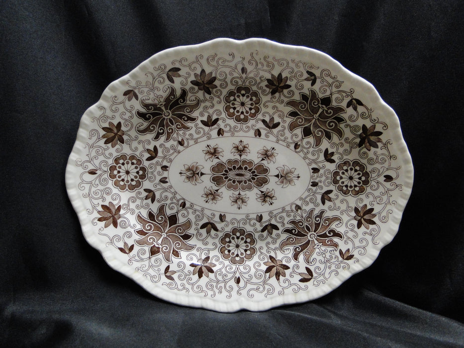 Mason's Bow Bells Brown, Flowers & Scrolls: Serving Platter, 11 1/4"
