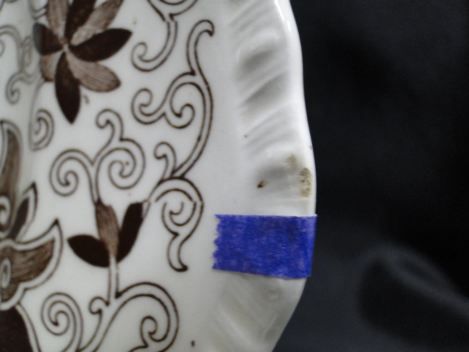 Mason's Bow Bells Brown, Flowers & Scrolls: Dinner Plate, 10 3/4", As Is
