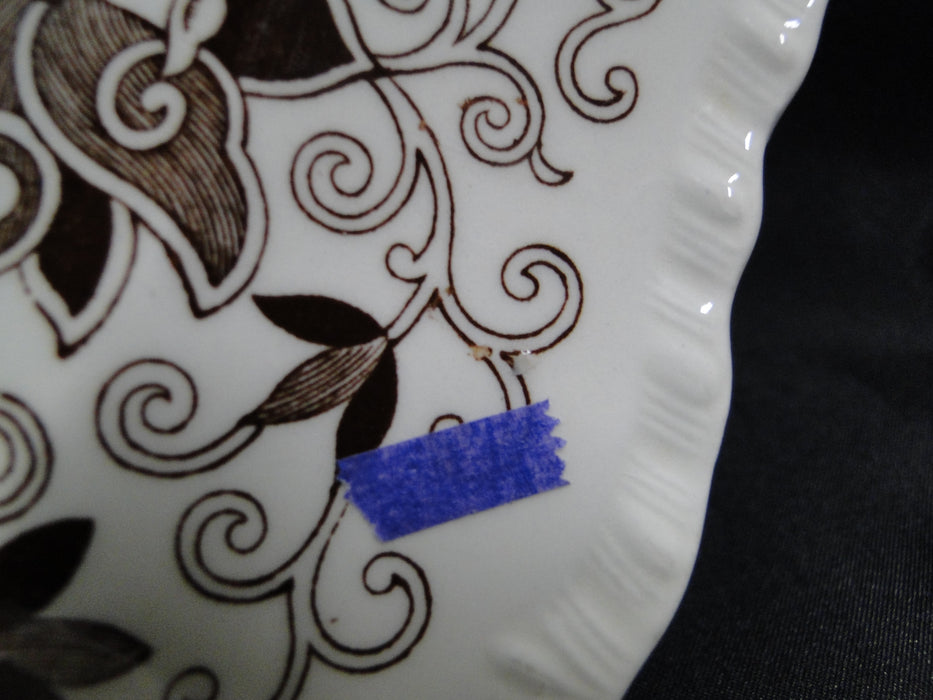 Mason's Bow Bells Brown, Flowers & Scrolls: Dinner Plate, 10 3/4", As Is