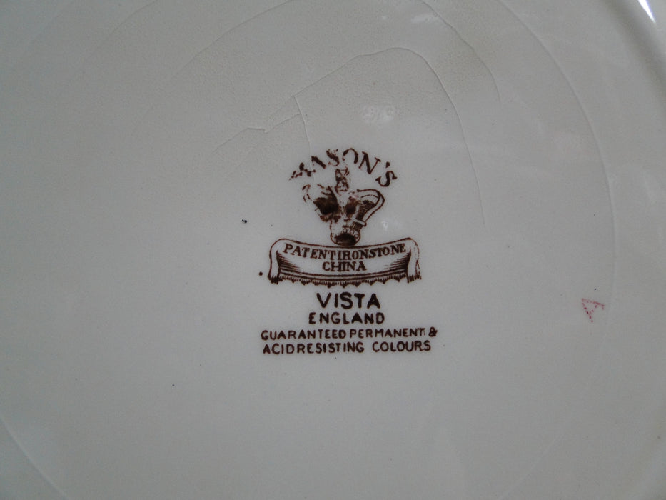 Mason's Vista Brown, Scene: Dinner Plate (s), 10 5/8", As Is