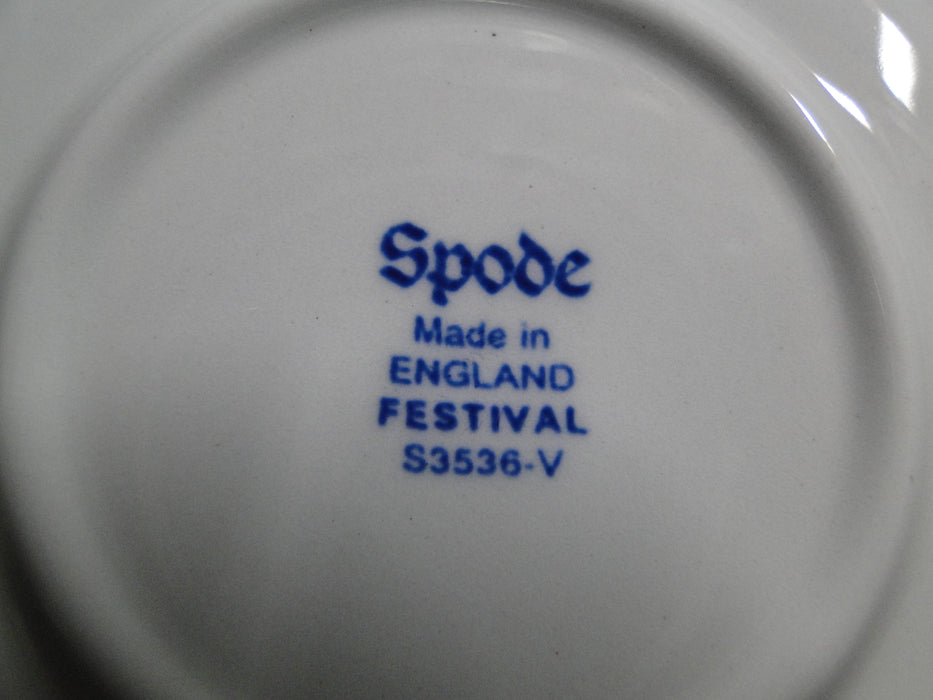 Spode Festival Blue, Turkey, Flower Baskets: Cup & Saucer Set (s), 2 5/8"