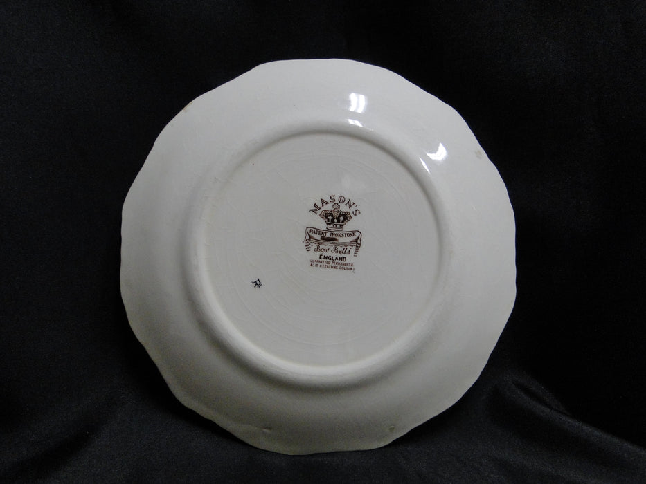 Mason's Bow Bells Brown, Flowers & Scrolls: Salad Plate (s), 8", Crazing