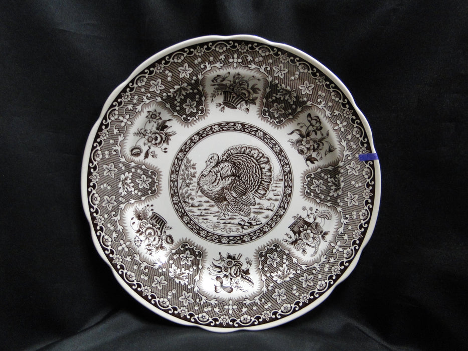 Spode Festival Brown, Turkey, Flower Baskets: Dinner Plate, 10 1/2", As Is