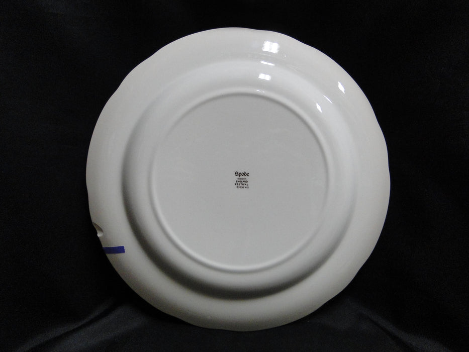 Spode Festival Brown, Turkey, Flower Baskets: Dinner Plate, 10 1/2", As Is