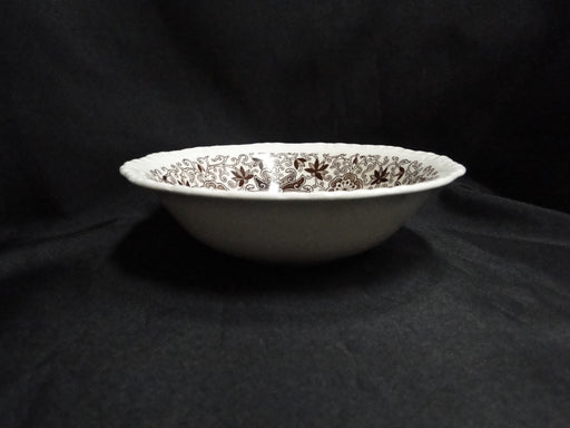 Mason's Bow Bells Brown, Flowers & Scrolls: Cereal Bowl (s), 6 1/4", Crazing