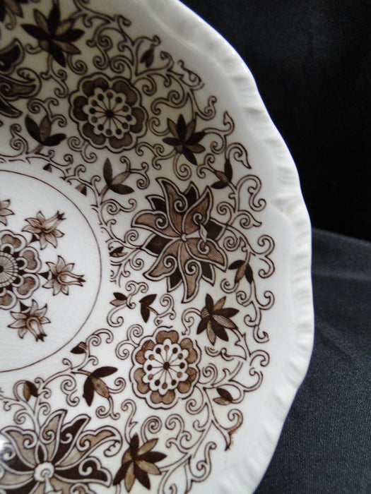 Mason's Bow Bells Brown, Flowers & Scrolls: Cereal Bowl (s), 6 1/4", Crazing