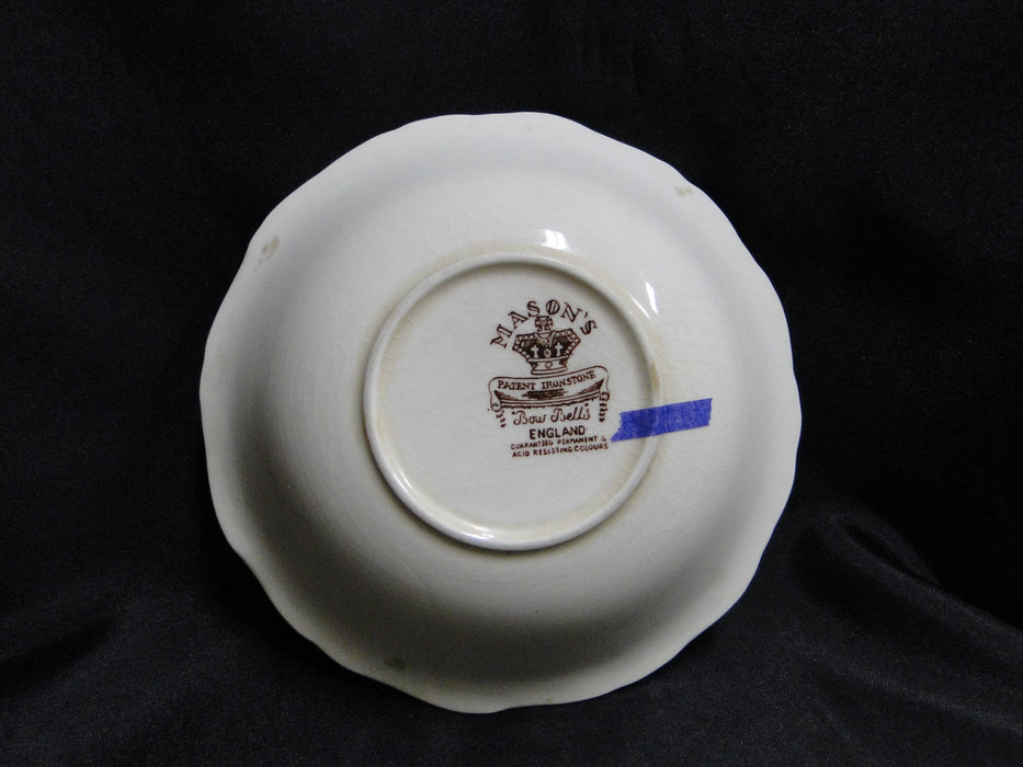 Mason's Bow Bells Brown, Flowers & Scrolls: Cereal Bowl (s), 6 1/4", Crazing