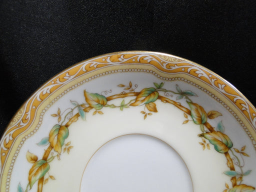 Noritake Olympia, 680, Yellow & Green Leaves: 5 1/2" Saucer Only, No Cup