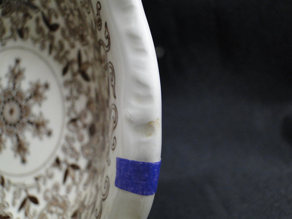 Mason's Bow Bells Brown, Flowers & Scrolls: Cereal Bowl, 6 1/4", As Is