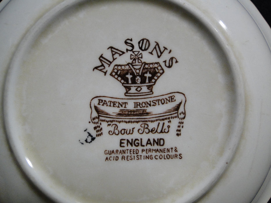 Mason's Bow Bells Brown, Flowers & Scrolls: Cereal Bowl, 6 1/4", As Is