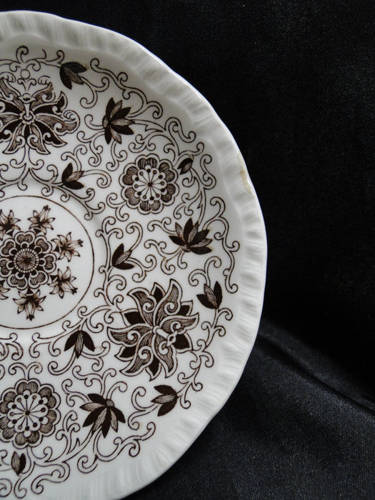 Mason's Bow Bells Brown, Flowers & Scrolls: 6" Saucer Only, Lt Discolor