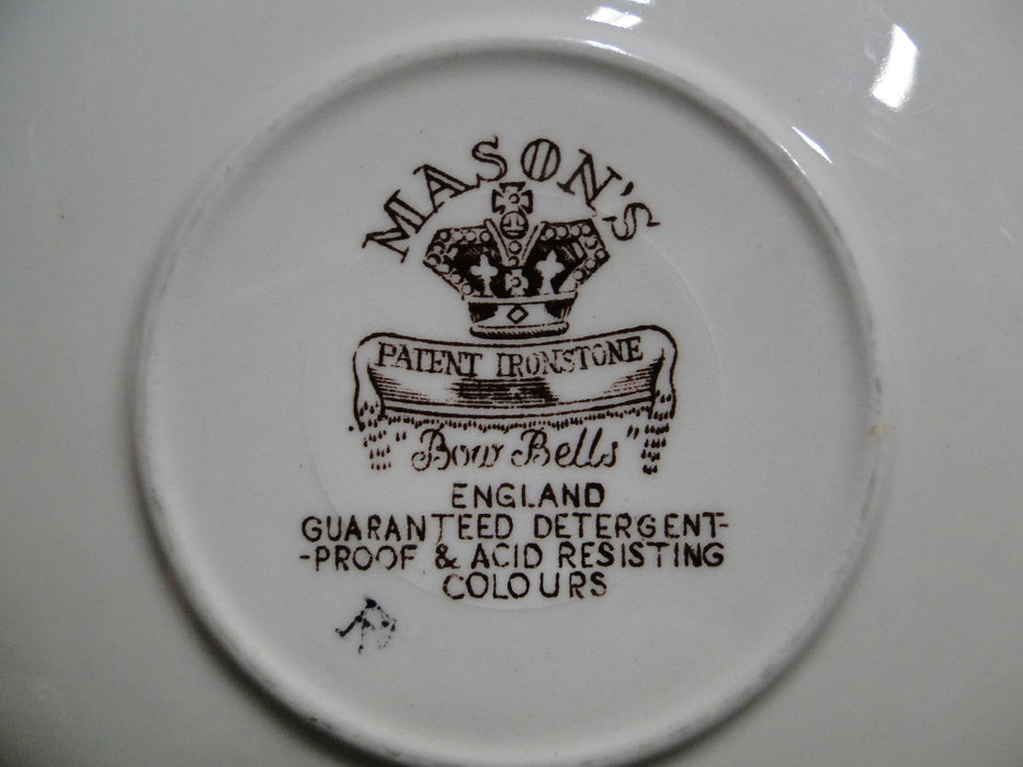 Mason's Bow Bells Brown, Flowers & Scrolls: 6" Saucer Only, Lt Discolor