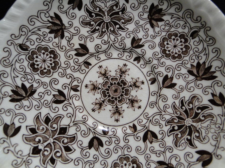 Mason's Bow Bells Brown, Flowers & Scrolls: 6" Saucer Only, Lt Discolor
