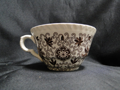 Mason's Bow Bells Brown, Flowers & Scrolls: Cup & Saucer Set, 2 1/4", As Is