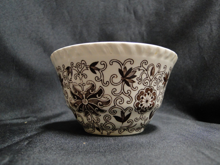 Mason's Bow Bells Brown, Flowers & Scrolls: Cup & Saucer Set, 2 1/4" Tall