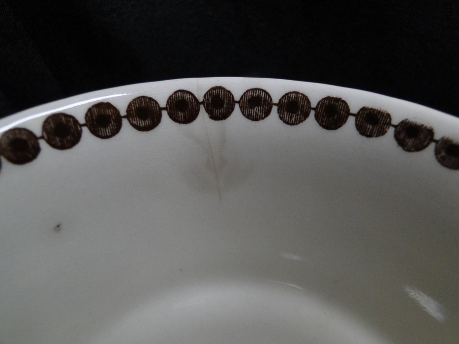 Mason's Bow Bells Brown, Flowers & Scrolls: Cup & Saucer Set, 2 1/4", As Is