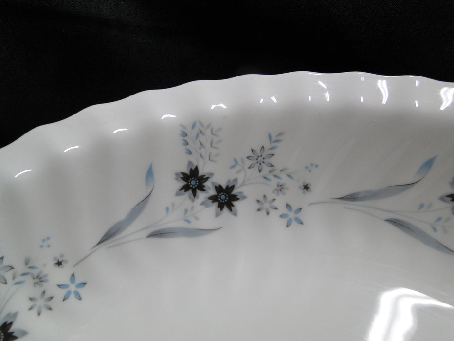 Royal Doulton Millefleur, Gray & Blue Flowers: Oval Serving Bowl, 10 5/8"