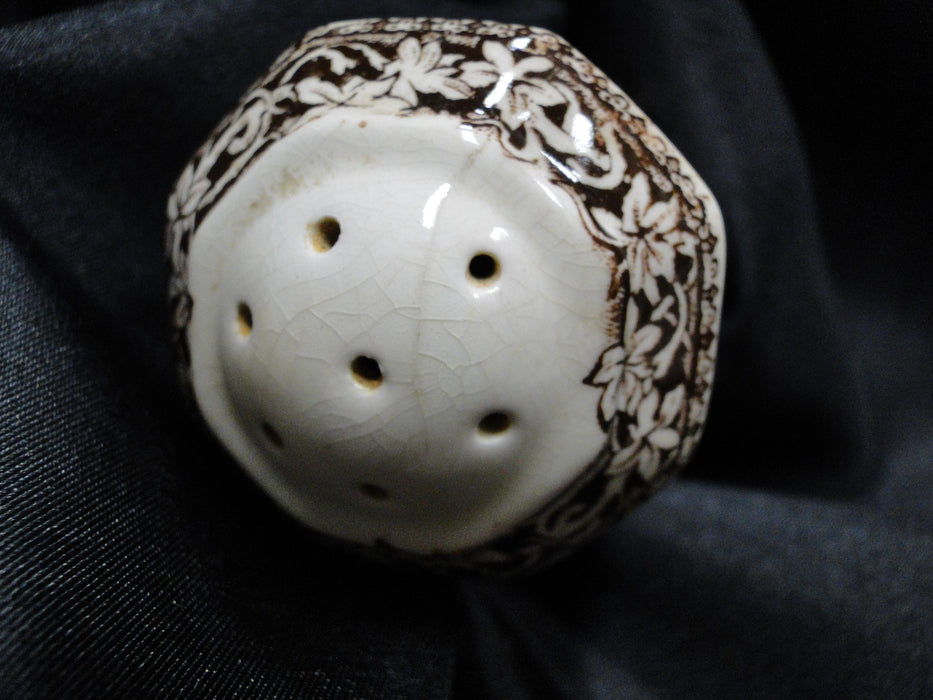 Mason's Vista Brown, Scene: Salt OR Pepper Shaker, 7 Holes, 3", Repaired, As Is