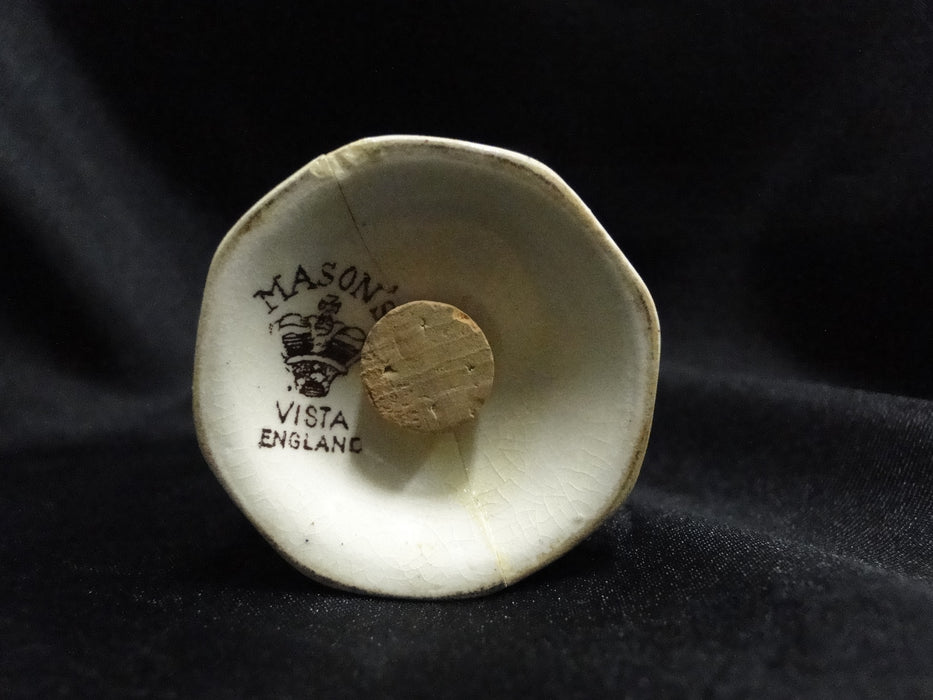 Mason's Vista Brown, Scene: Salt OR Pepper Shaker, 7 Holes, 3", Repaired, As Is