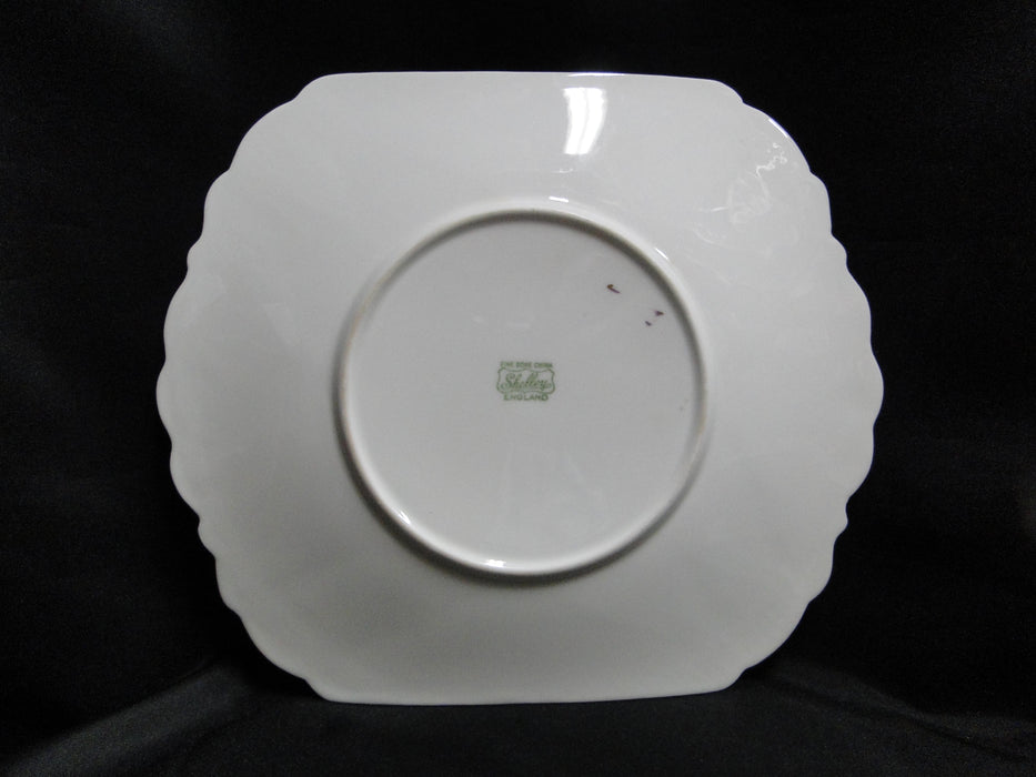 Shelley Regency, Gold Trim: Square Handled Cake Plate, 9 5/8", Dainty